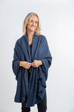 Cashmere Blanket Travel Wrap | Indigo Blue