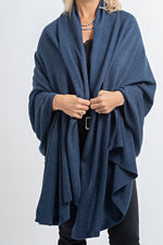 Cashmere Blanket Travel Wrap | Indigo Blue