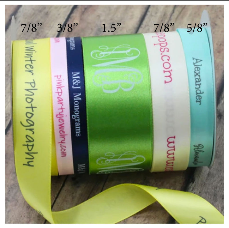 Personalized Satin Ribbon 7/8 width – QUEEN & GRACE