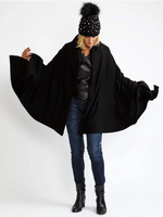 100% Cashmere Blanket Wrap | Black