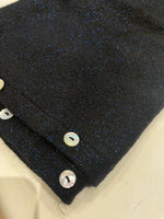 Cashmere Poncho Navy with Sparkles