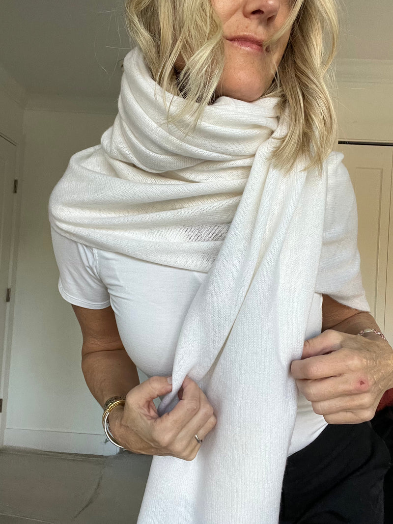 Cashmere Euro Wrap | Cream